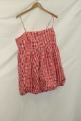 Abercrombie & Fitch Checkered Mini Dress, Red/White, Size XL