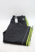 Adidas Always 'Do What You Should Do' Wind Bottoms, Black/Lime Green, UK L