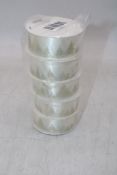 Five Rolls Vivant Forest Ribbon, Cream, 10M X 38MM
