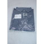 Alan Paine Rockbourne Performance Polo Shirt, Navy/Striped, Size 4