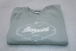 Bonpoint Tanino Sweatshirt with Bonpoint Logo, Green, Size 12A