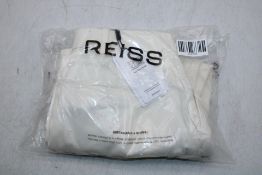 Reiss Millie Wide-Leg Tailored Trousers, Cream, UK 6 Petite