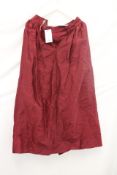Aje Mirabelle Wrap-effect Linen-Blend Maxi Skirt, Burgundy, Size 8