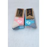 Two Packs Sinner Dames Pro II Socks Two Per Pack, Pink/Grey, Size 42-44