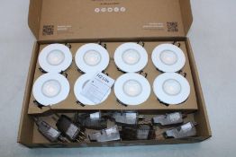 Collingwood H2 Lite Fire Rated Downlight with Integrated Bezel 8 Pack, White