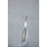 Eight Sabre Paris Nature Serrated Dinner Knives, Faux Horn, OVER 18's ONLY