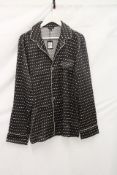 DSquared2 Monogram Patterned Silk Blend Pijama Shirt, Size M