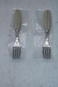 Eight Sabre Paris Nature Dinner Fork, Faux Horn