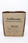 Artigarden Wall Mounted Hose Reel, Green. Box damaged, Not checked