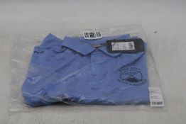 Ping Men's Polo Golf T-Shirt with Etna Golf Sicilia's Picciolo Emblem, Corn Flower Blue, UK S