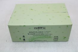 Three Boxers Proheal Bath Disposable Washcloths, 4 Packs of 56 Wipes Per Box, Fragrance Free