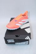Adidas Kids Predator League LL TF Football Boots, Orange/White, UK 4. Box damaged