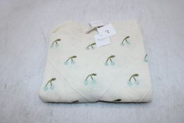 Bonpoint Kids Alphonza Sweater with Cheery Embroideries Ivory/Green, Size 8A