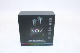 Gaming Hero RGB TWS Gaming Earbuds with ENC, Black. Box Opened, Not checked