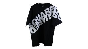 Dsquared2 Diagonal Logo T-Shirt, Black/White, XS