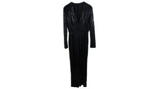 Maje Sequin Jumpsuit, Black, Size 42. Pre-owned, Worn