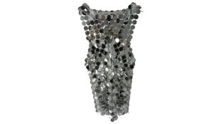 Amy Lynn Women's Trixie Disc Embellished Mini Dress, Silver, Size XS/S