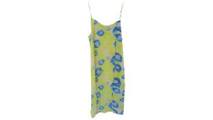Ganni Green & Blue Printed Midi Dress EU 36