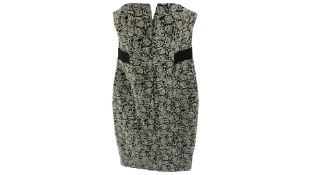 Halston Heritage Women's Strapless Jacquard Dress, Size 10