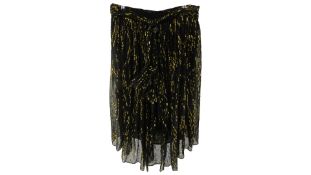 Ba & Sh Robe Junon Mini Dress, Black/Gold, Size 2