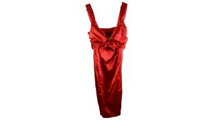 Roberto Cavalli Abito Senza Maniche Knee Length Dress, Red, EU 42