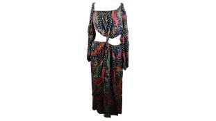 Farm Rio Rainbow Oxen Midi Dress, Size XS