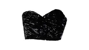 Ronny Kobo Sequined Mark Top, Black, Size S