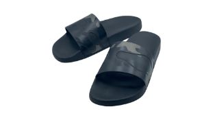 Valentino Men's Slider, Camo Grey, EU 40. Used, Some Scuffs and Marks On Sides and Top