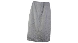 Reiss Immi Lace Pencil Skirt, White, Size UK 8