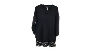 Pinko Pica Abito Knit Dress, Black, XS