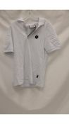 Philipp Plein Piquet SS Polo Shirt, White, Size L