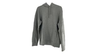 Wood Wood Mens Eddie Classic Hoodie, Grey Melange, Size M