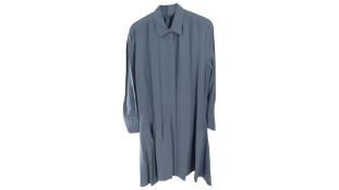JOSEPH New Crepe De Chine Despente Dress, Blue Steel, Size 36