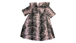 Ganni Women's Print Denim Mini Dress Tiger Stripe, Light Lilac, Size 34