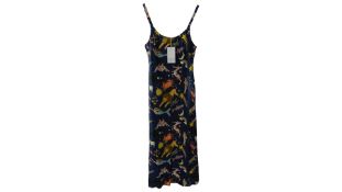 Karen Mabon Navy Zodiac Slip Dress, Size XS