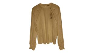 Guess Women's Lace Embrodied Long Sleeve Top, White, Size XL