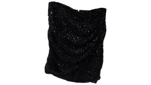 Giamba Women's Mini Skirt, Black Sequin, Size S