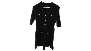 Mage Women's Dress In Ribbed Viscose Knit, Black, Size 38