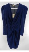 Liu Jo Lurex Short Dress, Blue, Size UK 8
