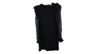 Saloni Lola Viscose Jersey Dress, Black, UK 8