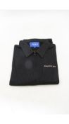 Awake Ny Open Knit Embroidered Polo, Black, Size XL