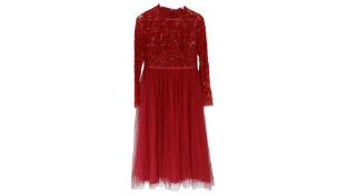 Needle & Thread Tempest Bodice Gown Red, Size 12 UK