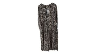 By Malene Birger Embelia Midi Dress, Black/Cream Print, Size 38