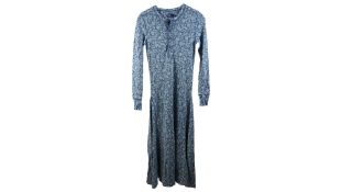 Polo Ralph Lauren Women's Floral Print Long Sleeve Midi Dress, Navy, White, Size S