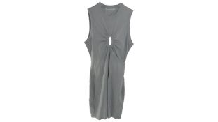 Alexander Wang Women's High Twist Jersey Dress with Keyhole Detail, Light Grey, Size XS
