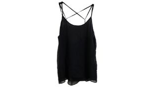 Joie Maywood Silk Top, Black, Size M