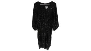 Saint Tropez Women's Janie Sequin Dress, Black, Size M