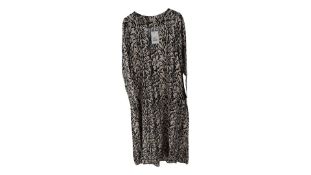 By Malene Birger Embelia Midi Dress, Black/Cream Print, Size 34