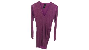 Pinko Lunazione Abito Dress, Purple, Size M
