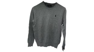 Ralph Lauren Men's Crew Neck Sweaters, Grey, Size L